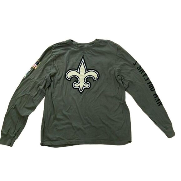 Nike Green New Orleans Saints Salute to Service T-Shirt Adult Large NFL - Picture 1 of 9